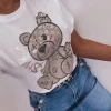 BAWEŁNIANY T-SHIRT BEAR Z CEKINAMI