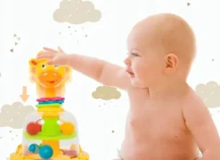BĄCZEK SPINNER DLA DZIECI ŻYRAFKA Z KULECZKAMI ZABAWKA WIRUJĄCA DLA DZIECI