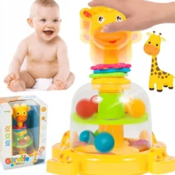 BĄCZEK SPINNER DLA DZIECI ŻYRAFKA Z KULECZKAMI ZABAWKA WIRUJĄCA DLA DZIECI