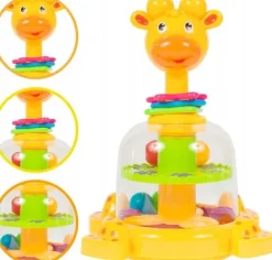 BĄCZEK SPINNER DLA DZIECI ŻYRAFKA Z KULECZKAMI ZABAWKA WIRUJĄCA DLA DZIECI