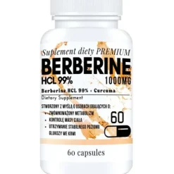 BERBERYNA HCL 1000 MG 99% KURKUMA EKSTRAKT GLUKOZA INSULINA METABOLIZM 60T
