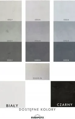 Beton architektoniczny tynk dekoracyjny WEWNĘTRZNY 7.5 kg/ do 7.5 m² Kolory