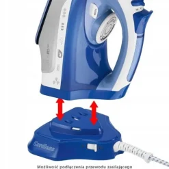 BEZPRZEWODOWE ŻELAZKO CERAMICZNE MOCNE 2400W 7 FUNKCJI CLATRONIC DB263858