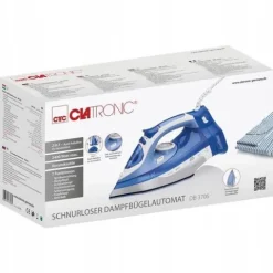 BEZPRZEWODOWE ŻELAZKO CERAMICZNE MOCNE 2400W 7 FUNKCJI CLATRONIC DB263858