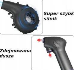 BEZPRZEWODOWY KOMPRESOR MOCNA DMUCHAWA ODKURZACZ SPRĘŻONE POWIETRZE DO AUTA
