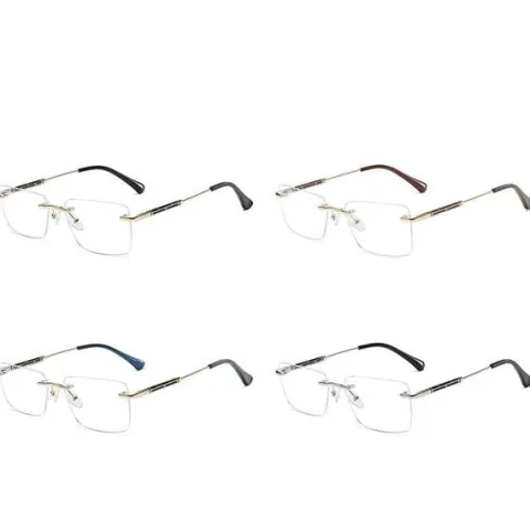 Bezramkowe okulary zerówki do komputera z filtrem Blue Light 25188 złoty