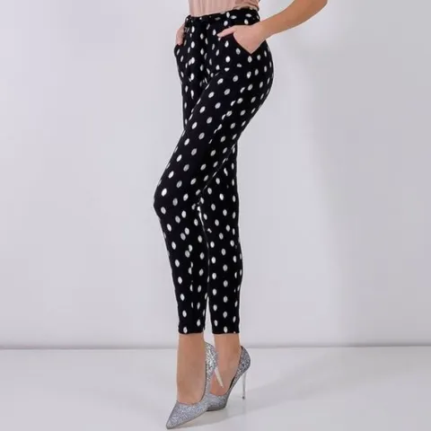 BF18098 BLACK CZARNE DAMSKIE TREGGINSY S/M - 37