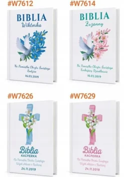 Biblia dla dziecka na prezent na CHRZEST pamiątka Chrztu Św.+ DEDYKACJA