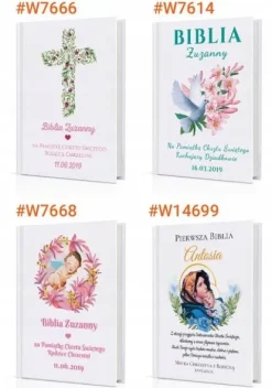 Biblia dla dziecka na prezent na CHRZEST pamiątka Chrztu Św.+ DEDYKACJA