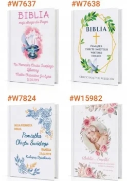 Biblia dla dziecka PREZENT na CHRZEST pamiątka Chrztu+ NADRUK DEDYKACJI