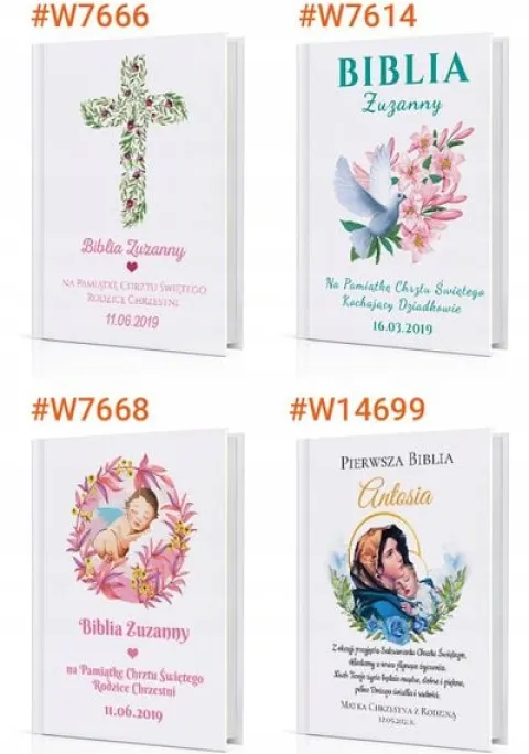 Biblia dla dziecka PREZENT na CHRZEST pamiątka Chrztu+ NADRUK DEDYKACJI