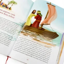 Biblia na KOMUNIĘ w szkatułce pamiątka Komunii dla dziewczynki +NADRUK