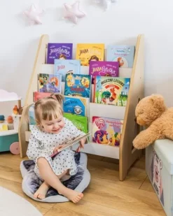 Biblioteczka Montessori dla dzieci MAXI Dąb/biały