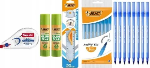 BIC WYPRAWKA SZKOLNA ZESZYTY TEMATYCZNE ZESTAW DO SZKOŁY klasa 4-8 Bidon