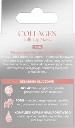 BIELENDA COLLAGEN JELLY LIP SERUMMASKA DO UST 2 W 1 8 G