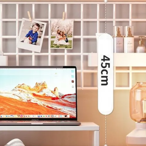 BIURKO KOMPUTEROWE JASNY DĄB POD LAPTOP STOLIK GAMINGOWE NOWOCZESNE LOFT