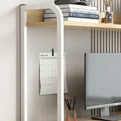 BIURKO KOMPUTEROWE JASNY DĄB POD LAPTOP STOLIK GAMINGOWE NOWOCZESNE LOFT