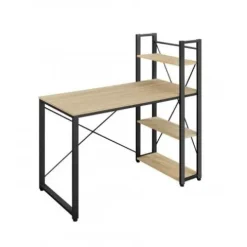 BIURKO KOMPUTEROWE LEOBERT 4 PÓŁKI STALOWE NOWOCZESNY DESIGN