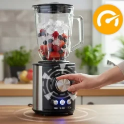 Blender kielichowy szklany do smoothie koktajli kruszy lód 1,5L 800W BD-751 Berdsen czarny