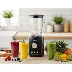 Blender kielichowy szklany do smoothie koktajli kruszy lód 1,5L 800W BD-751 Berdsen czarny