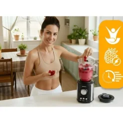 Blender kielichowy szklany do smoothie koktajli kruszy lód 1,5L 800W BD-751 Berdsen czarny
