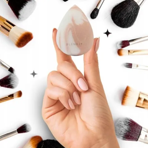 BLEND IT Sponge gąbka Marble Pink Nude gąbka blend it do makijażu