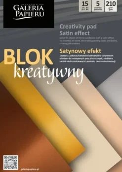 BLOK A4 MIX LUSTRZANY SATYNOWY EFEKT 15ARK 210G/M2