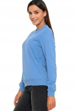 Bluza Damska Dresowa Bawełniana Bez Kaptura Wkładana Niebieska MORAJ XL