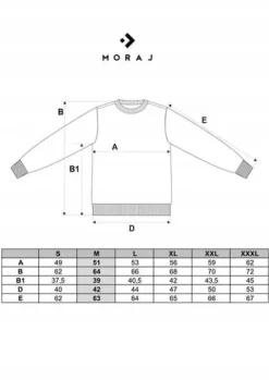 Bluza Damska Dresowa Bawełniana Bez Kaptura Wkładana Niebieska MORAJ XL
