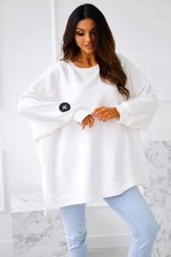 Bluza mucha oversize biała Me Gusta