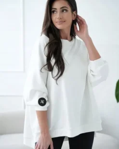 Bluza mucha oversize biała Me Gusta