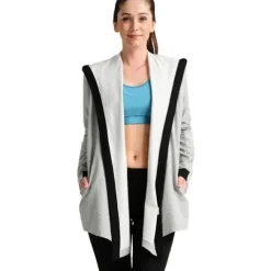 Bluza sportowa Adidas Wrap Me Up damska dresowa narzuta termoaktywna z kapturem 2XS