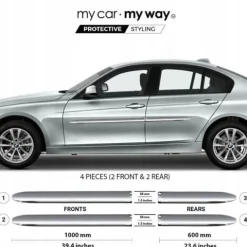 BMW 3 F30, F80 2012-2018 - Listwy CHROM na Drzwi