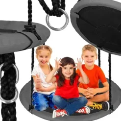 Bocianie gniazdo dla dzieci 110 cm huśtawka ogrodowa wielokolorowa