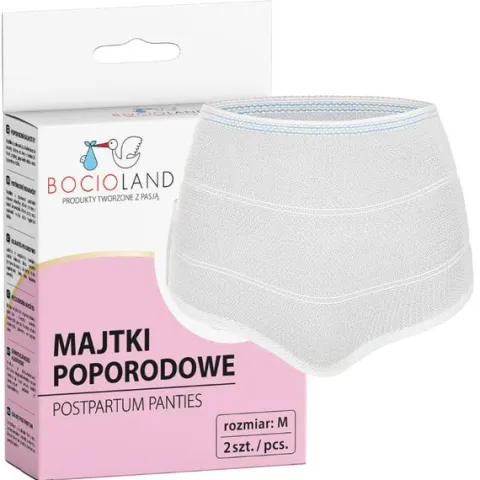 BOCIOLAND Majtki poporodowe wielorazowe M 2 sztuki