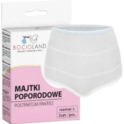 BOCIOLAND Majtki poporodowe wielorazowe L 2 sztuki