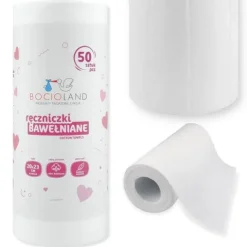 BOCIOLAND RĘCZNIKI BAWEŁNIANE JEDNORAZOWE DLA NIEMOWLĄT ROLKA