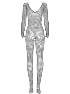 Bodystocking N109 czarne - klasyka z szerokim dekoltem Obsessive S/L
