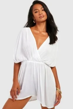 BOOHOO KOMBINEZON PLAŻOWY ODKRYTE PLECY WIĄZANIE MUSZELKI 0OZ NG2__XS