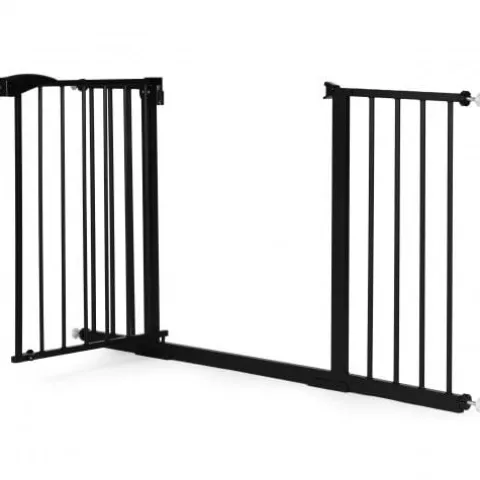 BRAMKA BARRIERKA ECOTOYS NA SCHODY 74-132CM CZARNA STAL