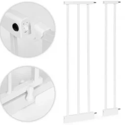 BRAMKA BIAŁA ECOTOYS 74-132 CM NA SCHODY Z AUTOMATYCZNYM ZAMYKANIEM