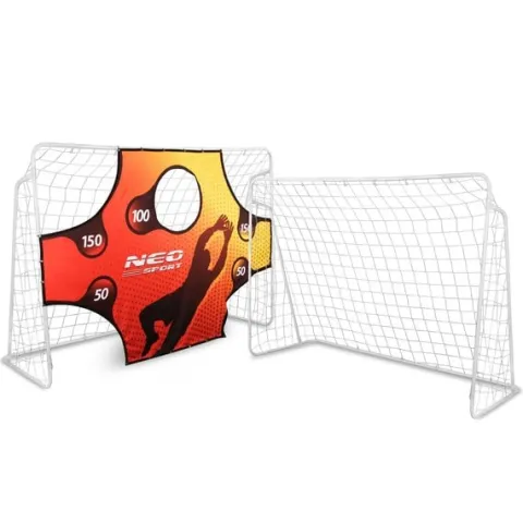 Bramka do piłki nożnej 245 x 155 x 80 cm + mata celownicza