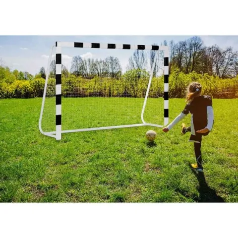 Bramka do piłki nożnej 300 x 200 x 90 cm NS-465 czarno-biała