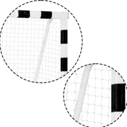 Bramka do piłki nożnej 300 x 160 x 90 cm NS-460 czarno-biała