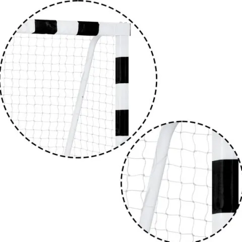 Bramka do piłki nożnej 300 x 160 x 90 cm NS-460 czarno-biała