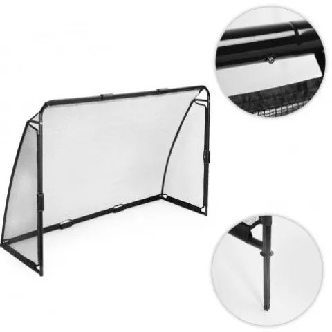 BRAMKA PIŁKARSKA 240X160X80 STAL SIATKA PE DLA DOROSŁYCH I DZIECI