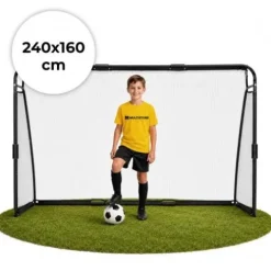 BRAMKA PIŁKARSKA 240X160X80 STAL SIATKA PE DLA DOROSŁYCH I DZIECI