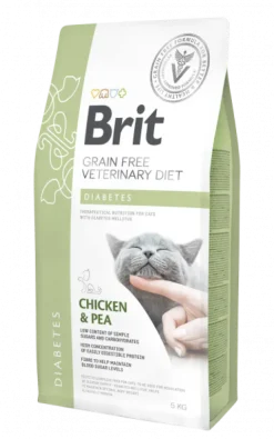 Brit Grain Free Veterinary Diets Cat Diabetes Kurczak Z Groszkiem 5kg