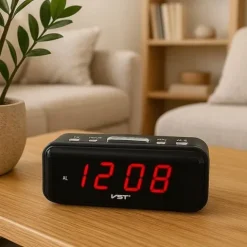Budzik zegar elektroniczny cyfrowy LED 24h głośny alarm drzemka