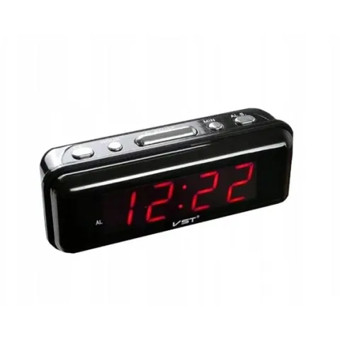 Budzik zegar elektroniczny cyfrowy LED 24h głośny alarm drzemka